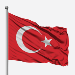 30x45 cm Türk Bayrağı Alpaka Kumaş
