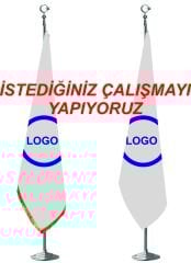 100x150cm Özel Logolu Makam Bayrağı